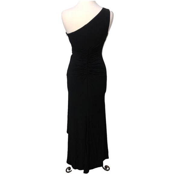 Vince Camuto Black One-Shoulder Pleated Waist Gown 6 NWOT - Picture 4 of 15